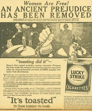 Understanding the Connection Between Psychology and Marketing: Insights from Edward Bernays and ‘The Century of the Self’ 1 1929 newspaper advertisement showing women smoking cigarettes as a symbol of liberation