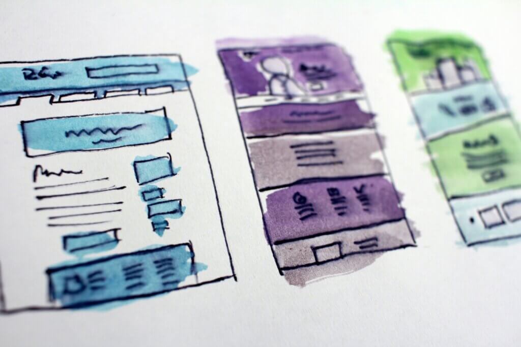 Why Health & Wellness Coaches Should Choose WordPress Over Wix, Squarespace, or GoDaddy Airo 3 Hand-drawn wireframe for a homepage layout of a health coach website focused on client conversions